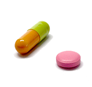 Graphic of capsule and tablet